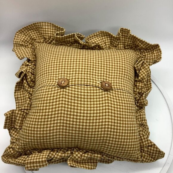 Home Collections By Raghu Easter Pillow Rabbit Floral Embroidery Button 12” - Picture 5 of 6